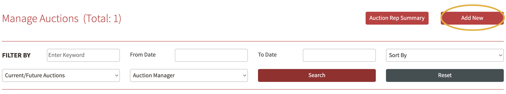 How do I create a new auction?