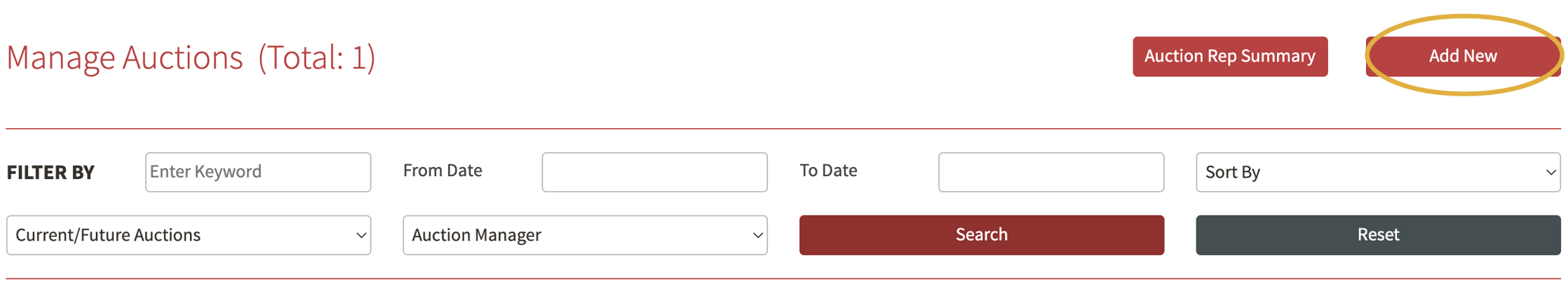 How do I create a new auction?